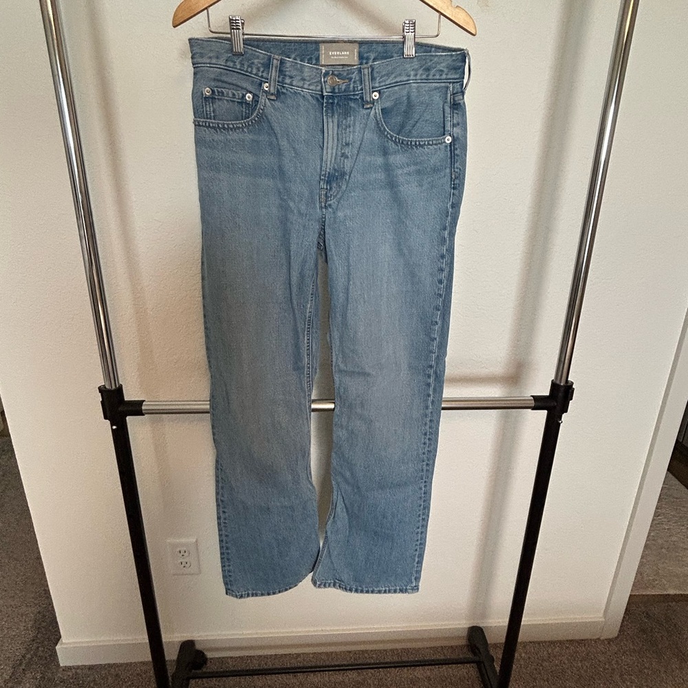 Everlane Boot Cut Slouch Stretch Light Wash Jeans
